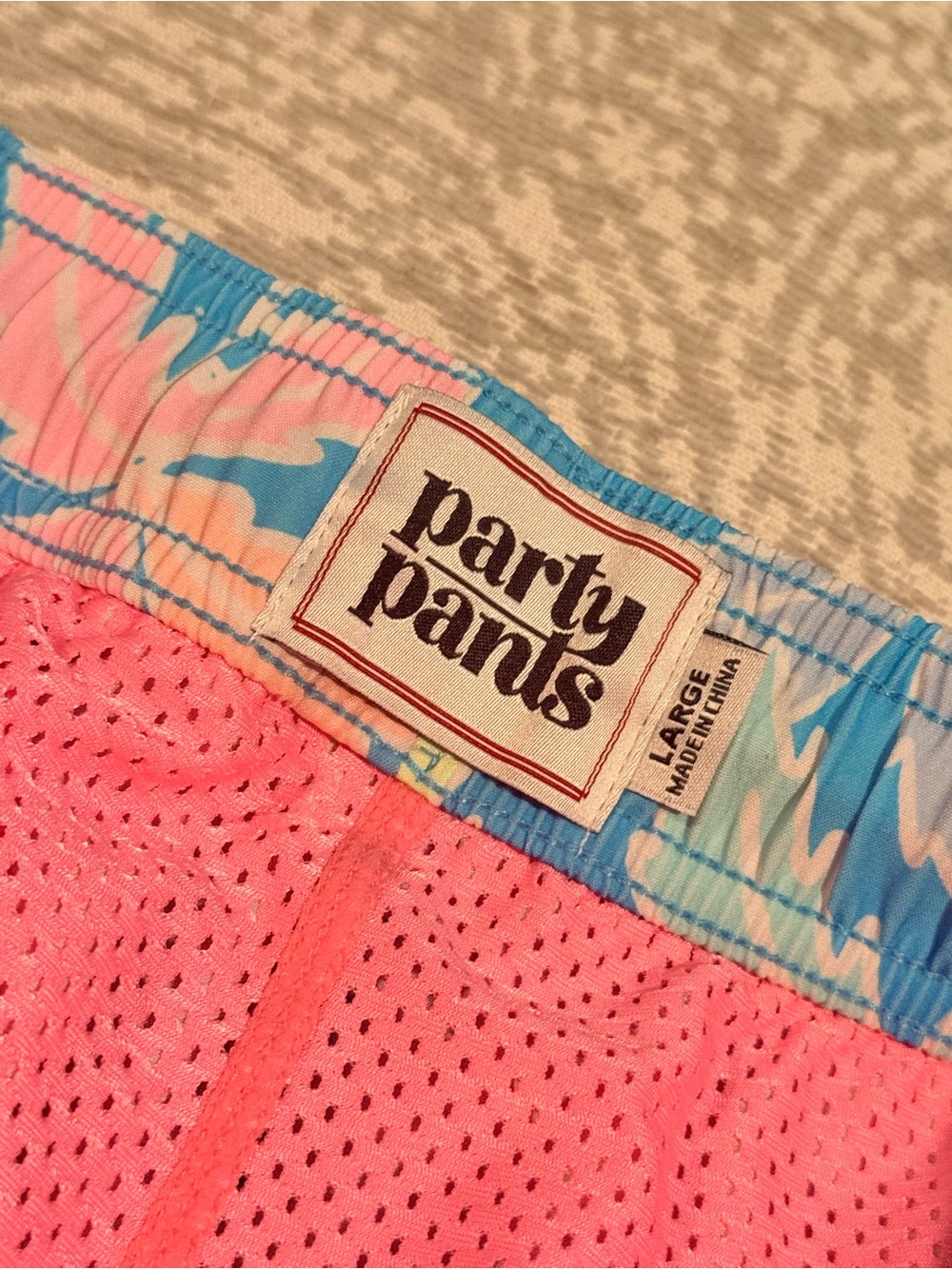 Party Pants /// Men’s Busy Palms 7” Happy Hour Swim Trunks - Size Large - Picture 6 of 7
